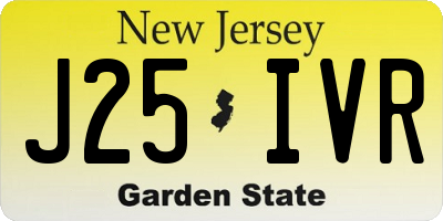 NJ license plate J25IVR