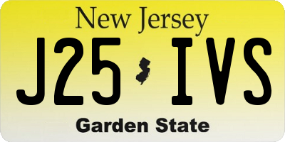 NJ license plate J25IVS