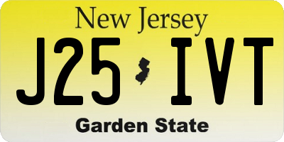 NJ license plate J25IVT