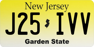 NJ license plate J25IVV