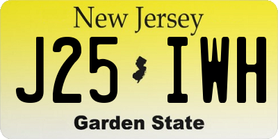 NJ license plate J25IWH