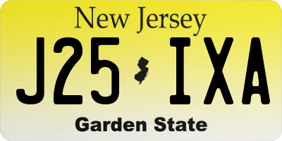 NJ license plate J25IXA