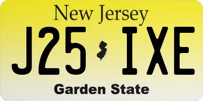NJ license plate J25IXE