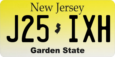 NJ license plate J25IXH
