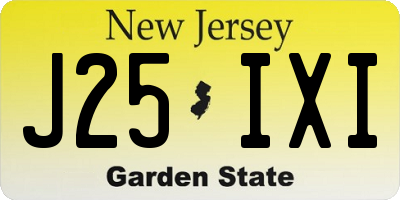 NJ license plate J25IXI