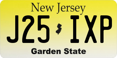 NJ license plate J25IXP