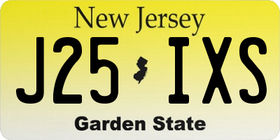 NJ license plate J25IXS