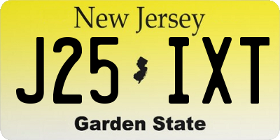NJ license plate J25IXT