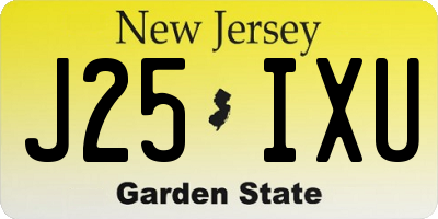 NJ license plate J25IXU