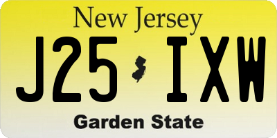 NJ license plate J25IXW