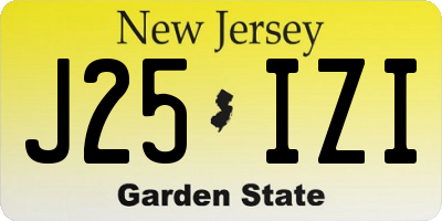NJ license plate J25IZI