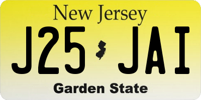 NJ license plate J25JAI