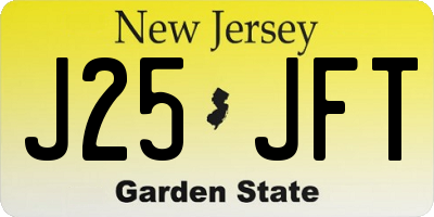 NJ license plate J25JFT