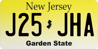 NJ license plate J25JHA
