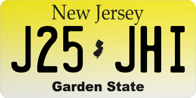NJ license plate J25JHI