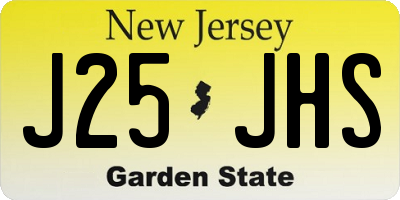NJ license plate J25JHS
