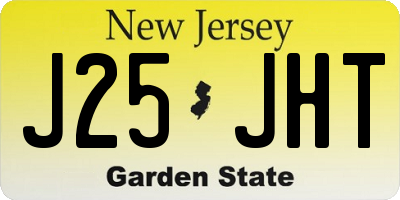 NJ license plate J25JHT