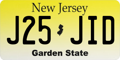 NJ license plate J25JID