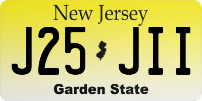 NJ license plate J25JII
