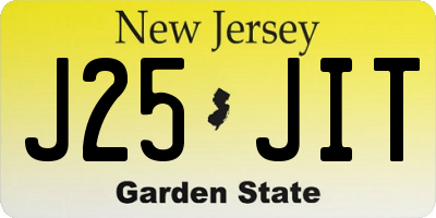 NJ license plate J25JIT