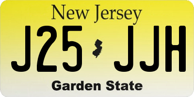 NJ license plate J25JJH