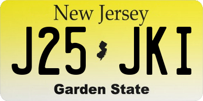 NJ license plate J25JKI