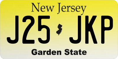 NJ license plate J25JKP