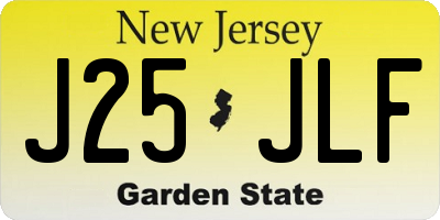 NJ license plate J25JLF