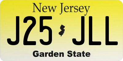 NJ license plate J25JLL