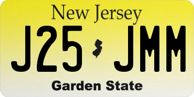 NJ license plate J25JMM