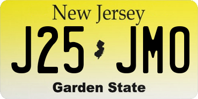 NJ license plate J25JMO