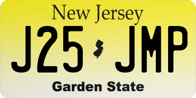 NJ license plate J25JMP