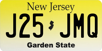 NJ license plate J25JMQ