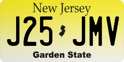 NJ license plate J25JMV