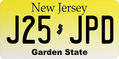 NJ license plate J25JPD