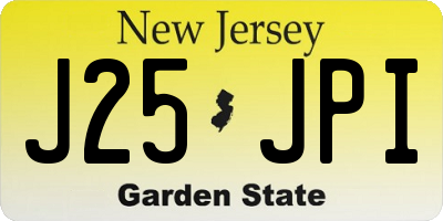 NJ license plate J25JPI