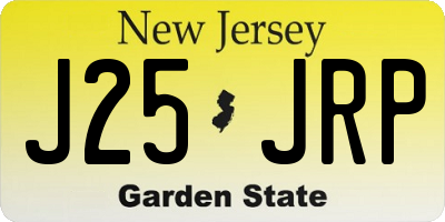 NJ license plate J25JRP
