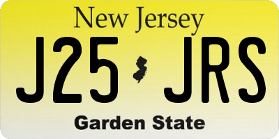 NJ license plate J25JRS