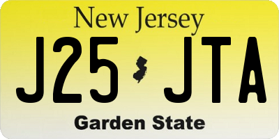 NJ license plate J25JTA