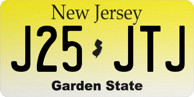 NJ license plate J25JTJ