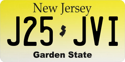 NJ license plate J25JVI