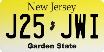 NJ license plate J25JWI