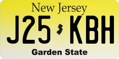 NJ license plate J25KBH
