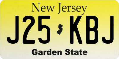 NJ license plate J25KBJ