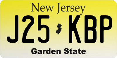 NJ license plate J25KBP