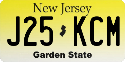NJ license plate J25KCM