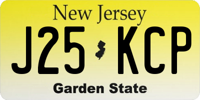 NJ license plate J25KCP