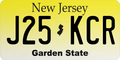 NJ license plate J25KCR