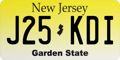 NJ license plate J25KDI