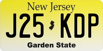 NJ license plate J25KDP
